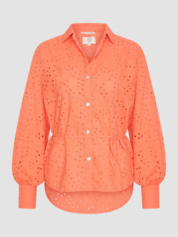 Feline blouse - Coral Red